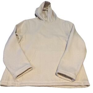 Huckberry Taylor Stitch Heavyweight Textured Hoodie Hoody Cream Men's Sz 38 Med